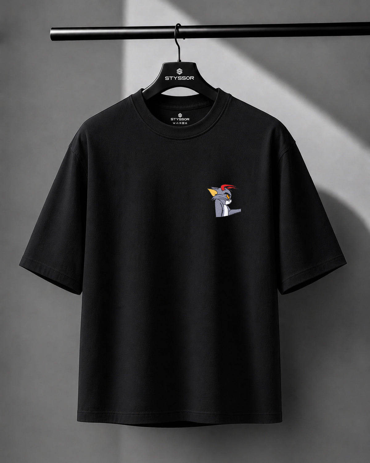 Tom Embroidery Anime Oversized T-Shirt