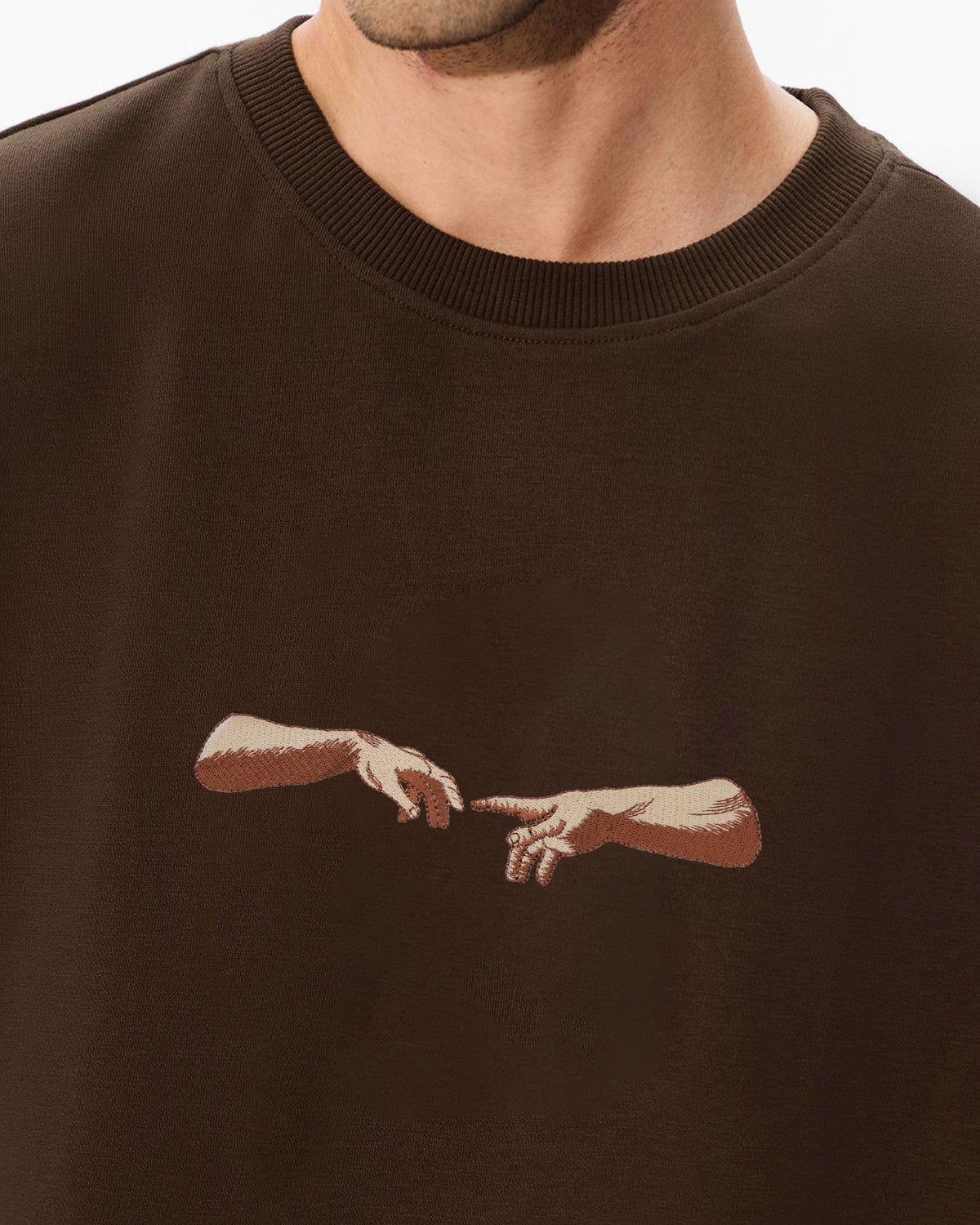 Creation of Adam Embroidered Oversized T-Shirt