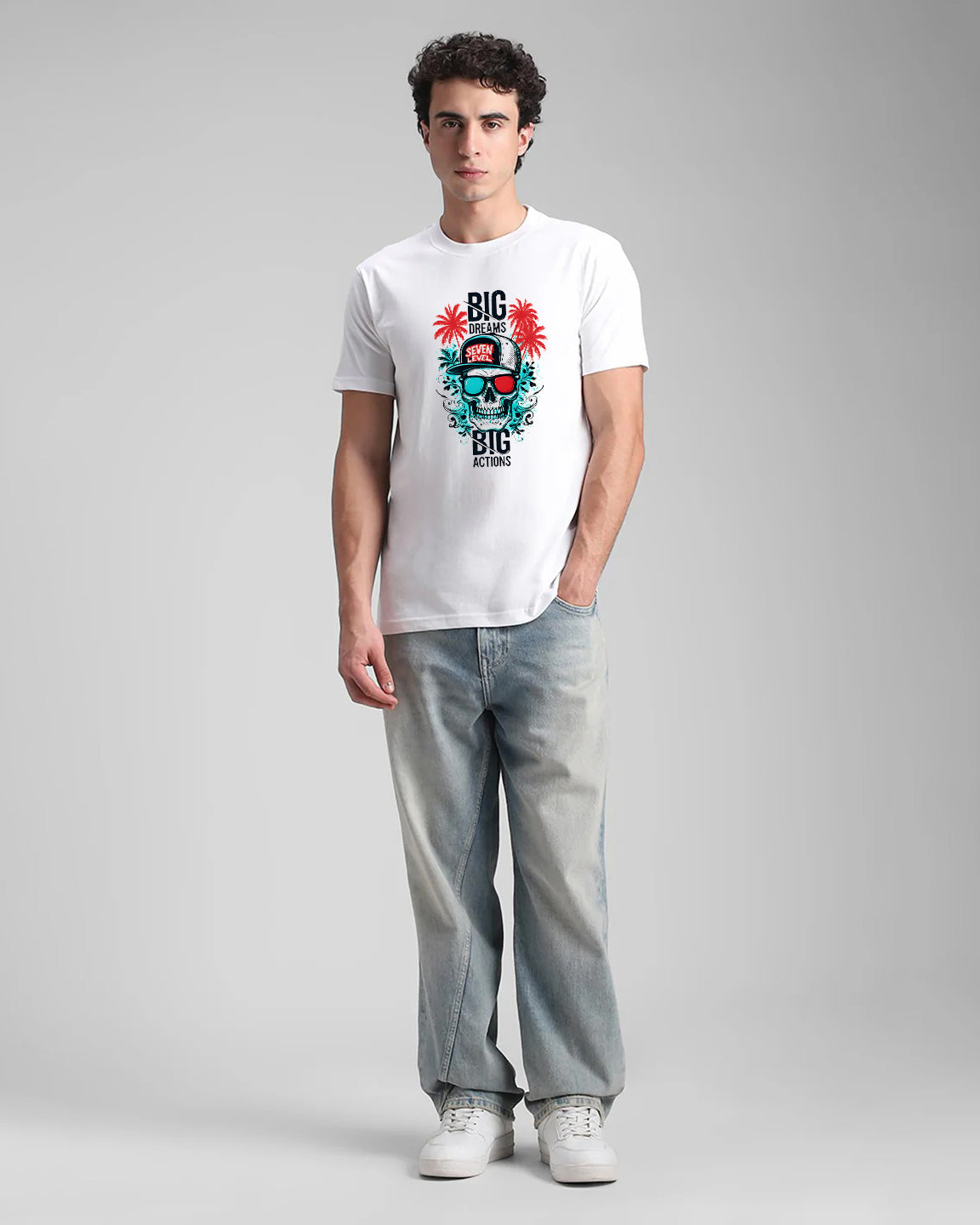 Buy Big Dreams White Printed T-shirt
