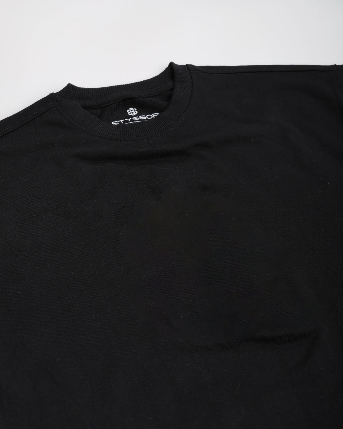 Black Oversized Round Neck T-shirt