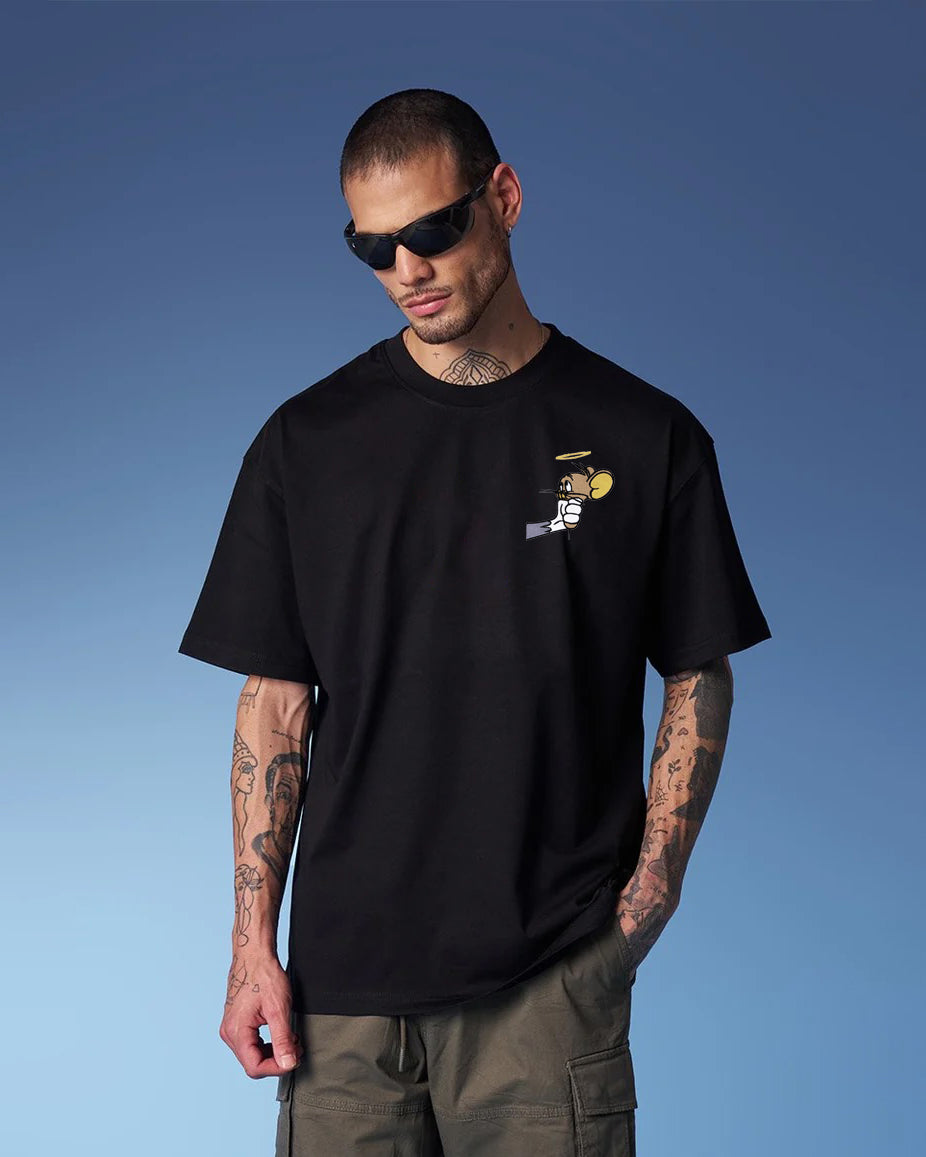 Jerry Embroidery Anime Oversized T-Shirt