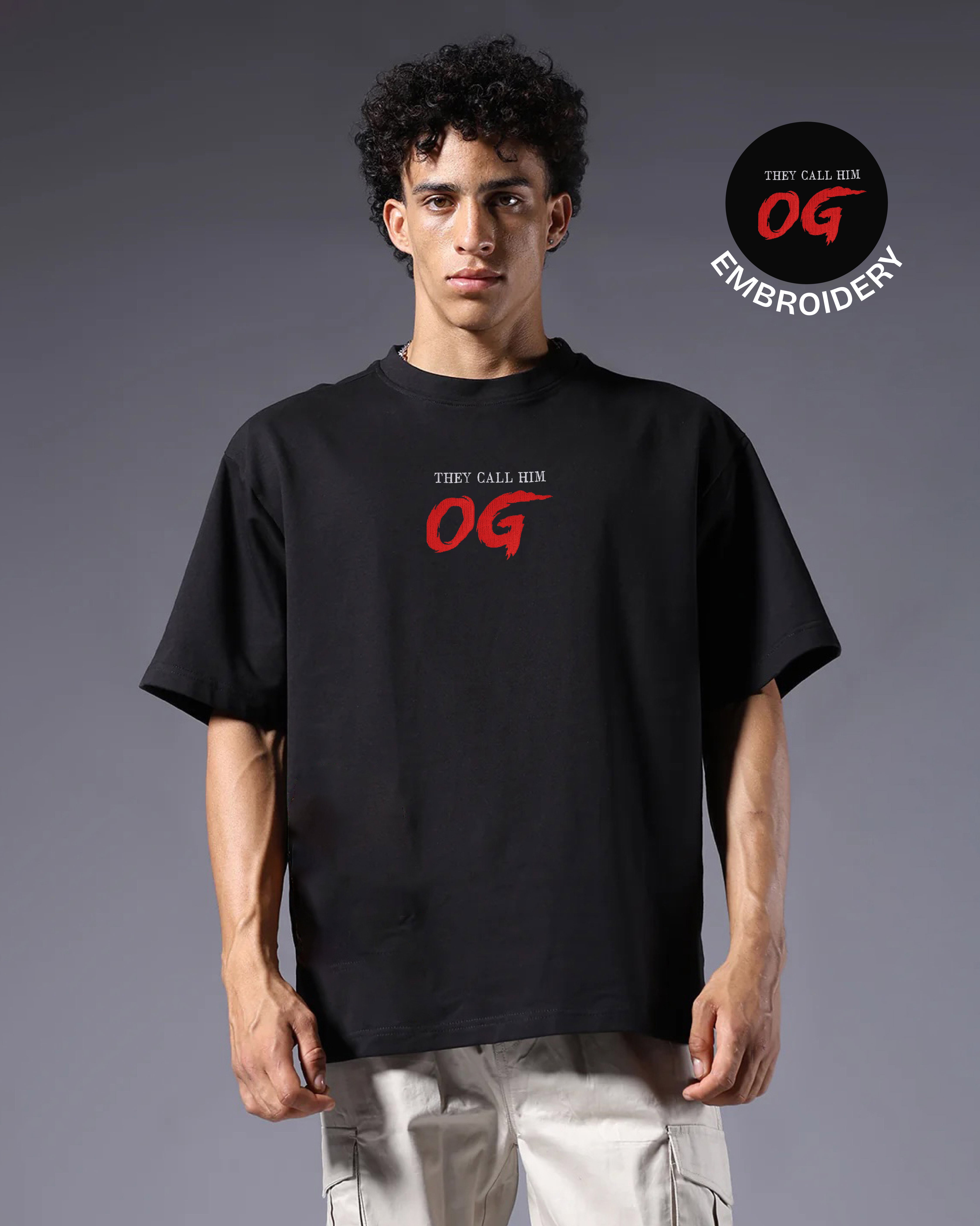 OG Embroidery Black Oversized T-Shirt web