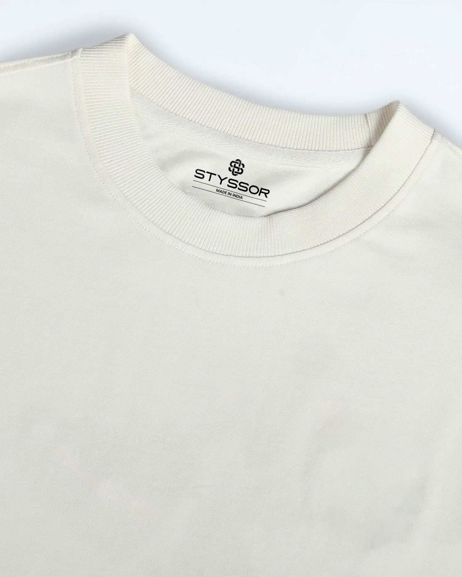 Off White Oversized Round Neck T-shirt