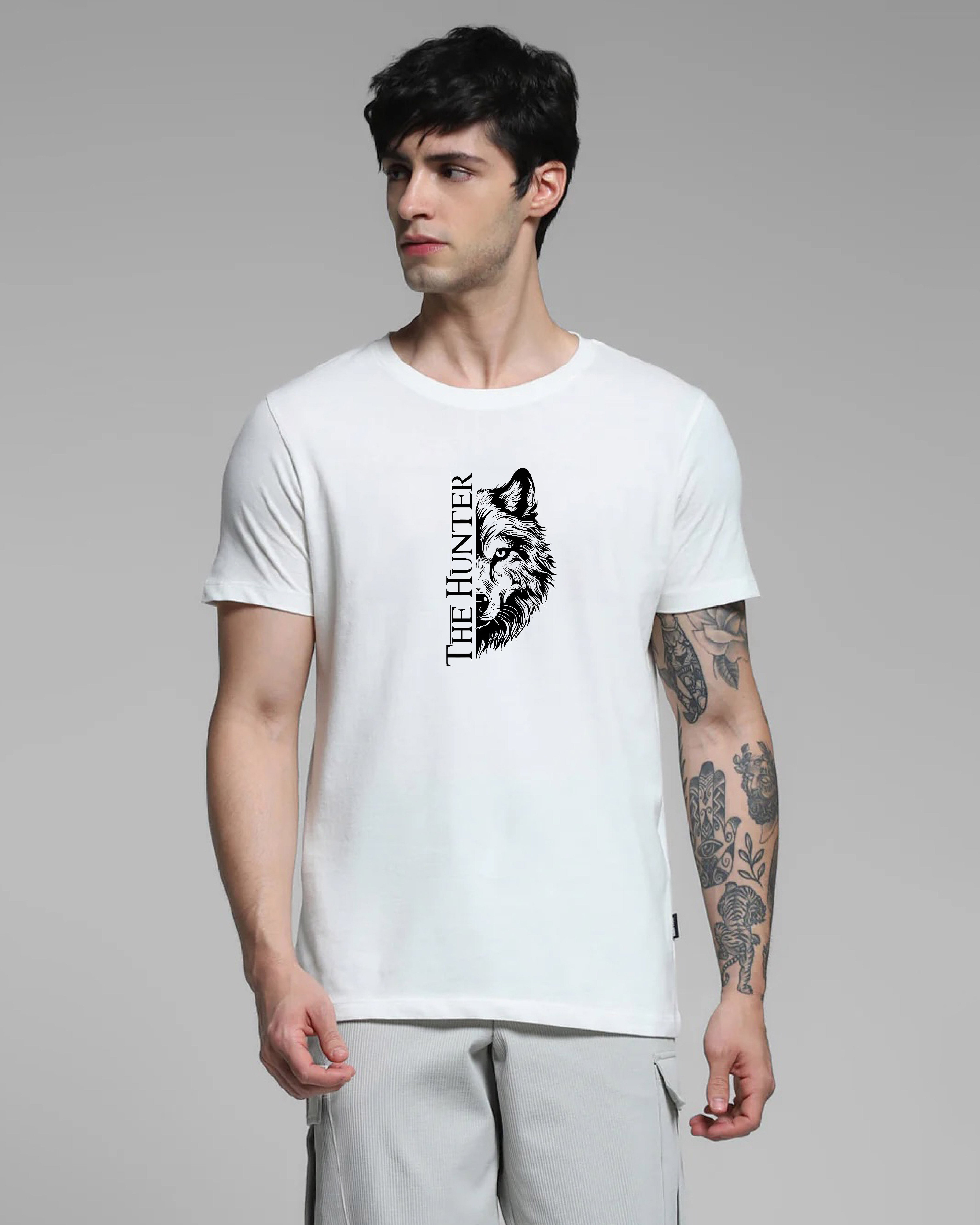 The Hunter White Printed T-shirt