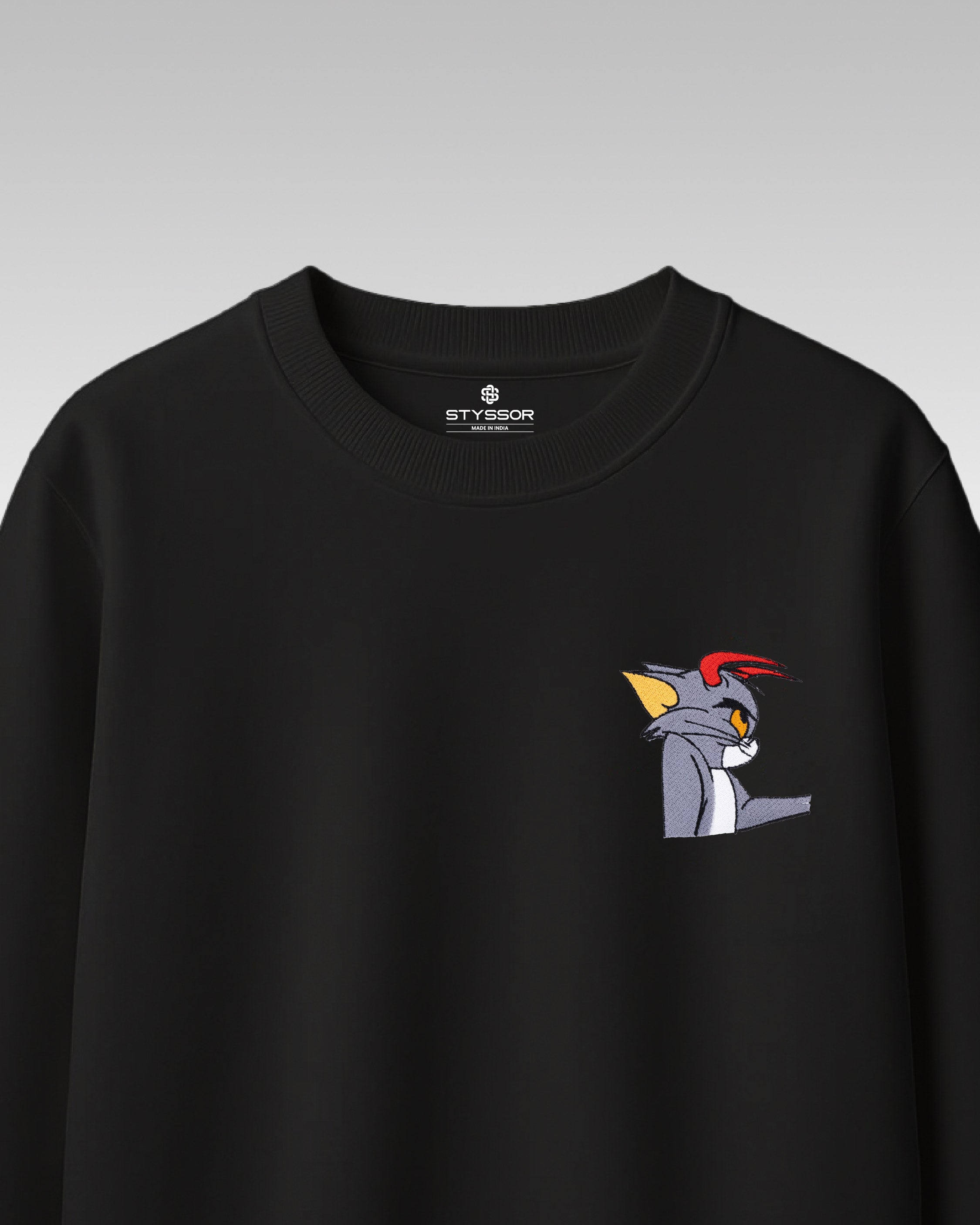 Tom Embroidery Anime Oversized T-Shirt