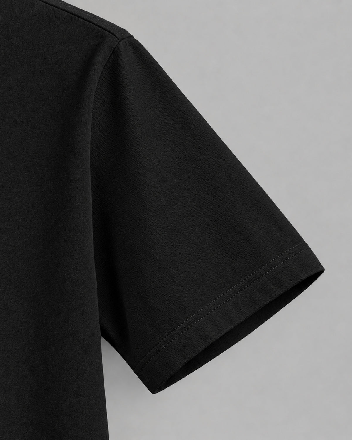 Black Cotton Plain T-Shirt