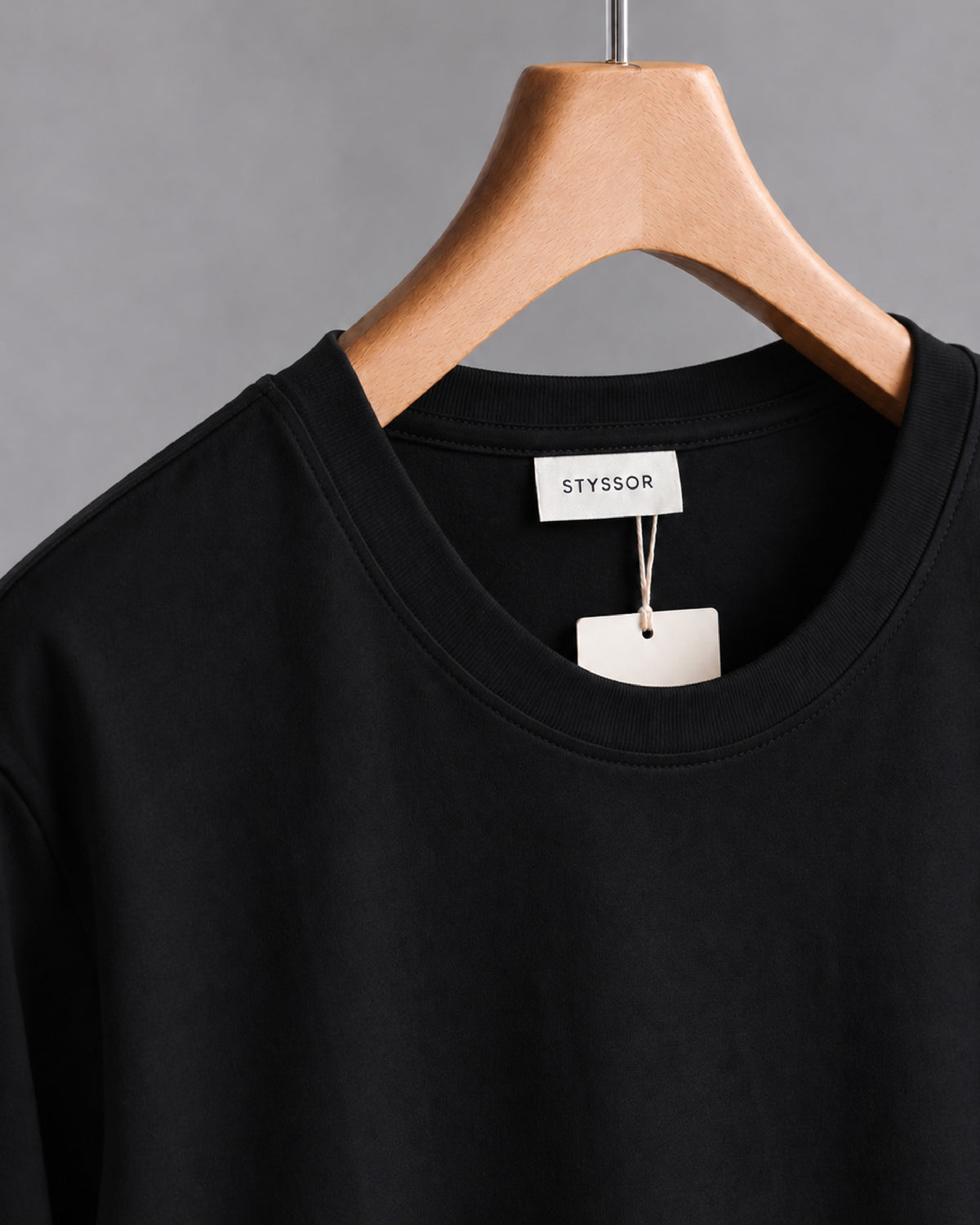 Black Cotton Plain T-Shirt