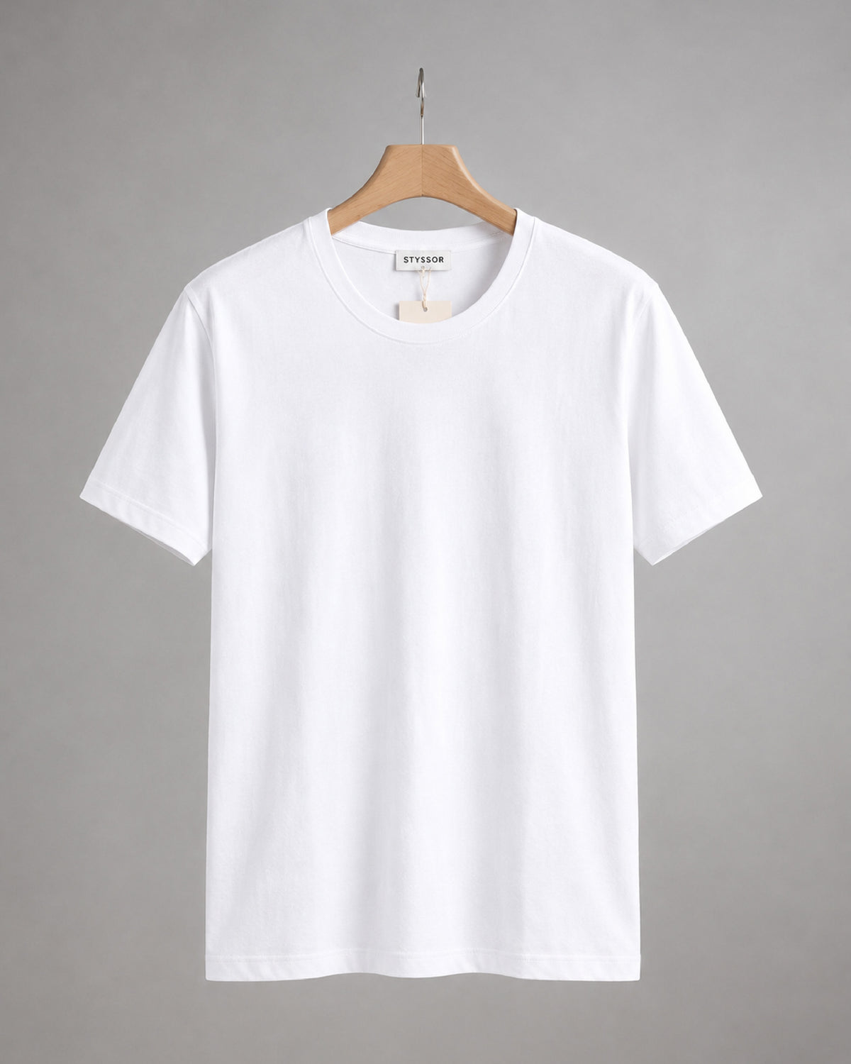 White Cotton Plain T-Shirt