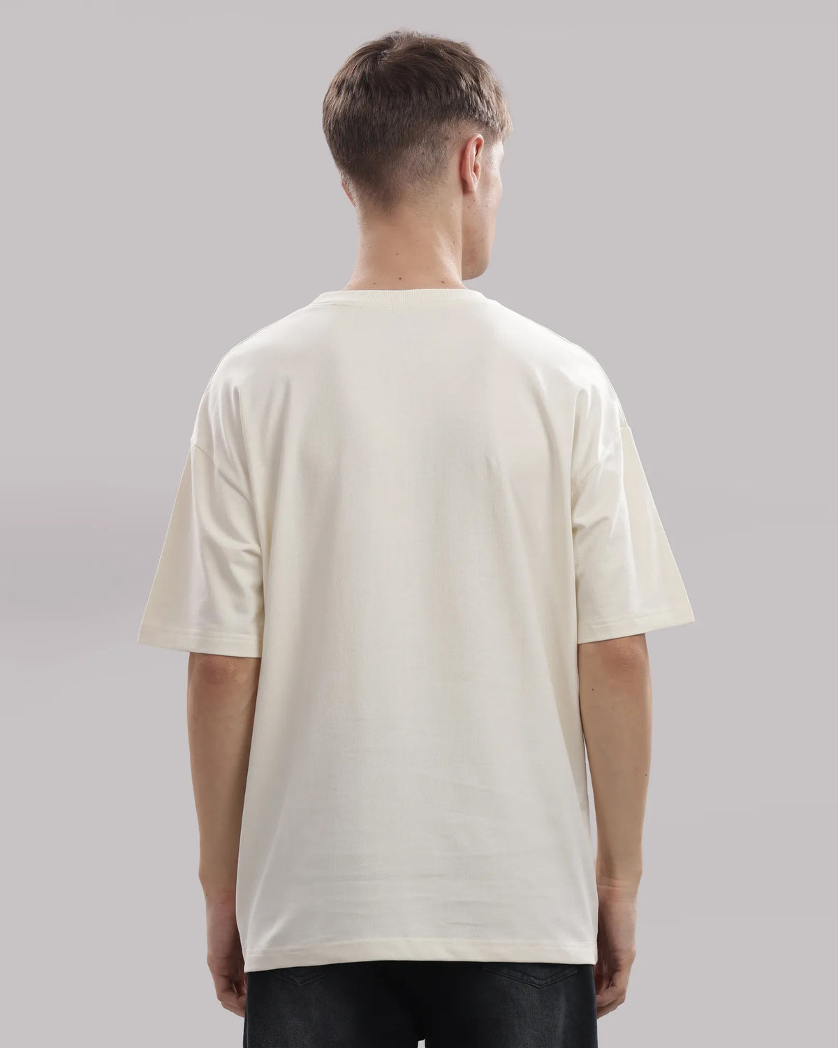 Off White Oversized Round Neck T-shirt