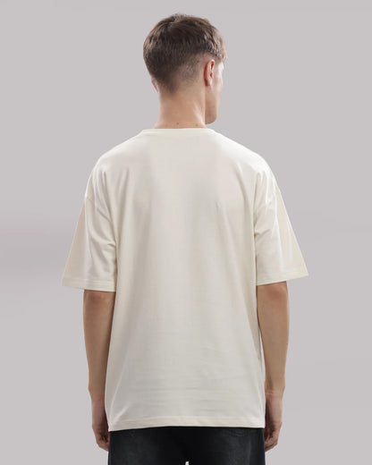 Off White Oversized Round Neck T-shirt