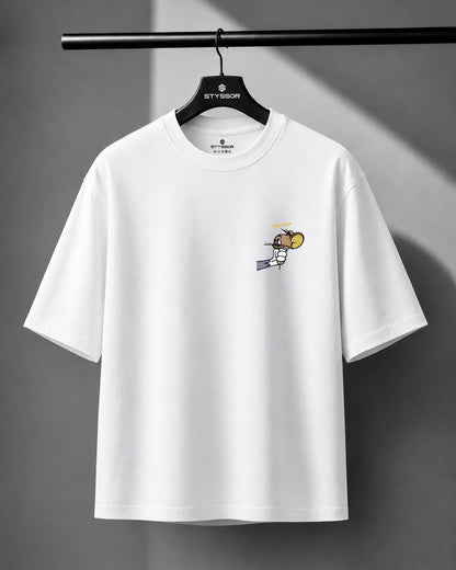Jerry Embroidery Anime Oversized T-Shirt