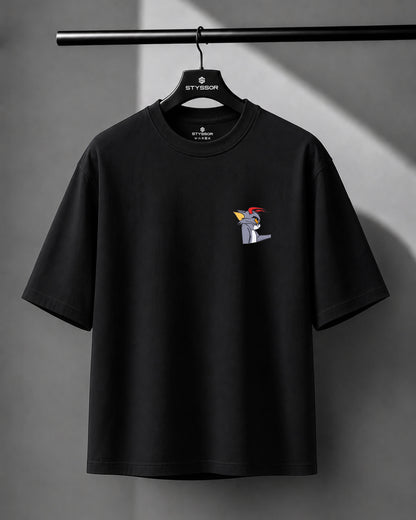 Tom Embroidery Anime Oversized T-Shirt