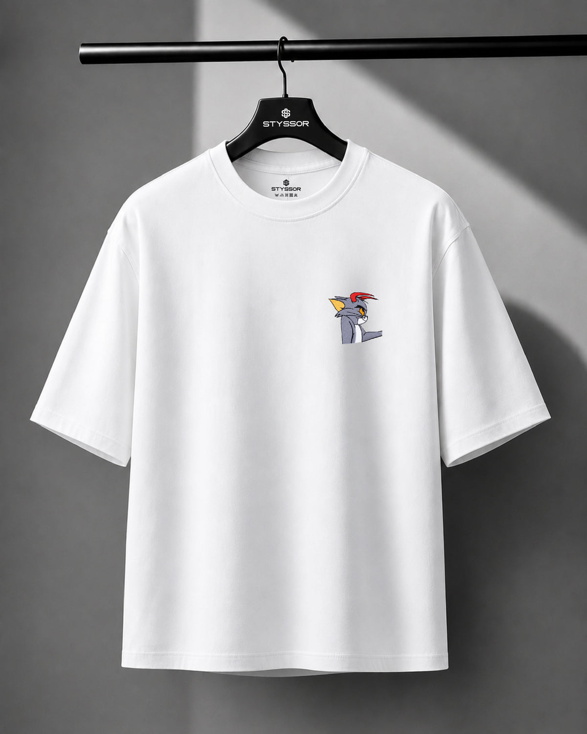 Tom Embroidery Anime Oversized T-Shirt