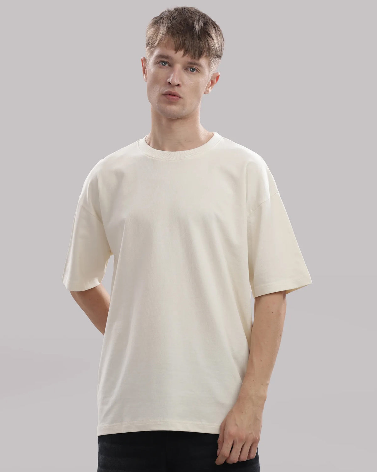 Off White Oversized Round Neck T-shirt