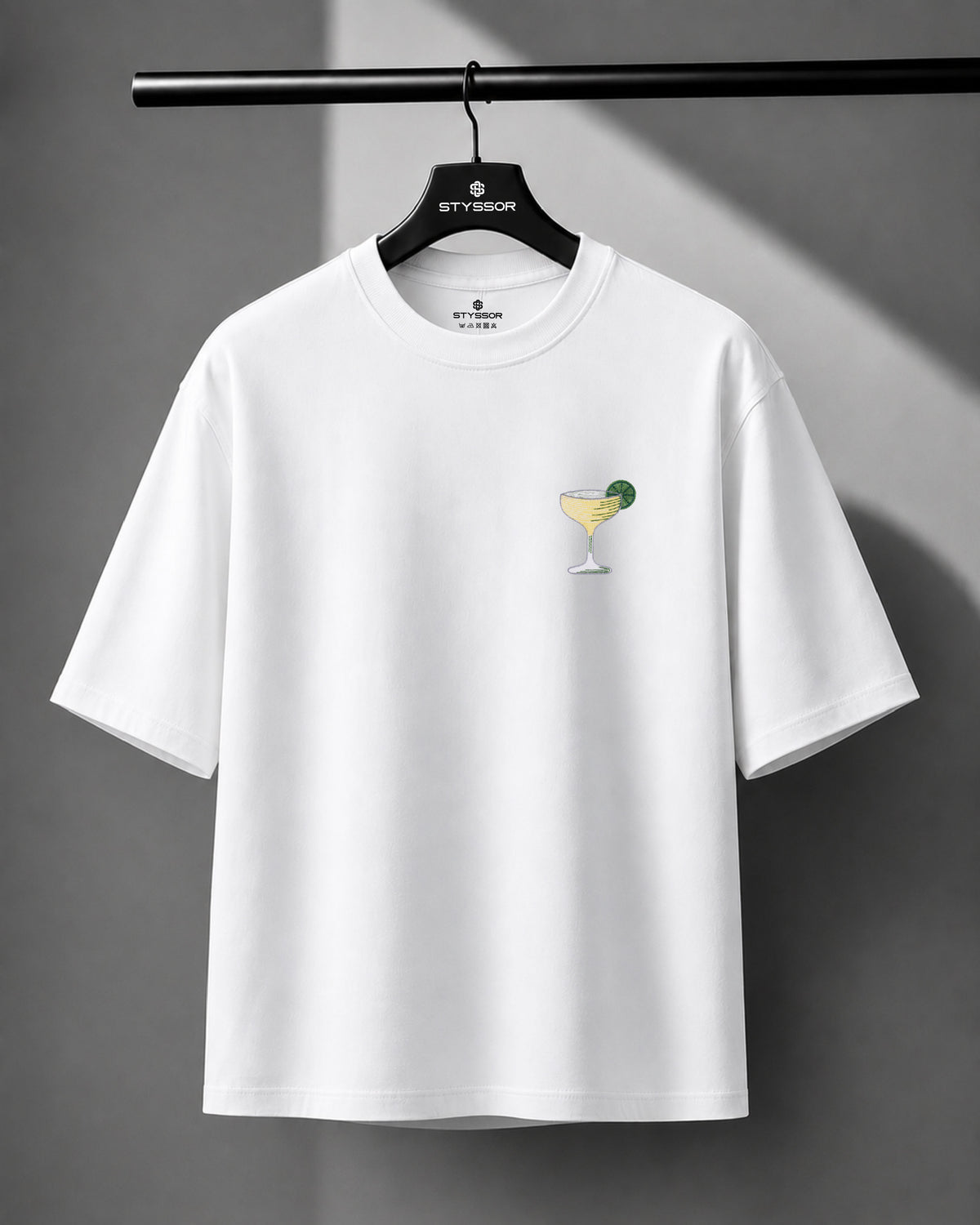 Margarita Embroidery White Oversized T-Shirt