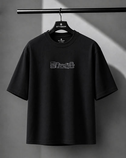 Vintage Camera Embroidery Oversized T-Shirt