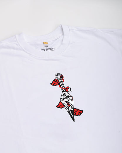 Akatsuki Kunai Embroidery Anime Oversized T-Shirt