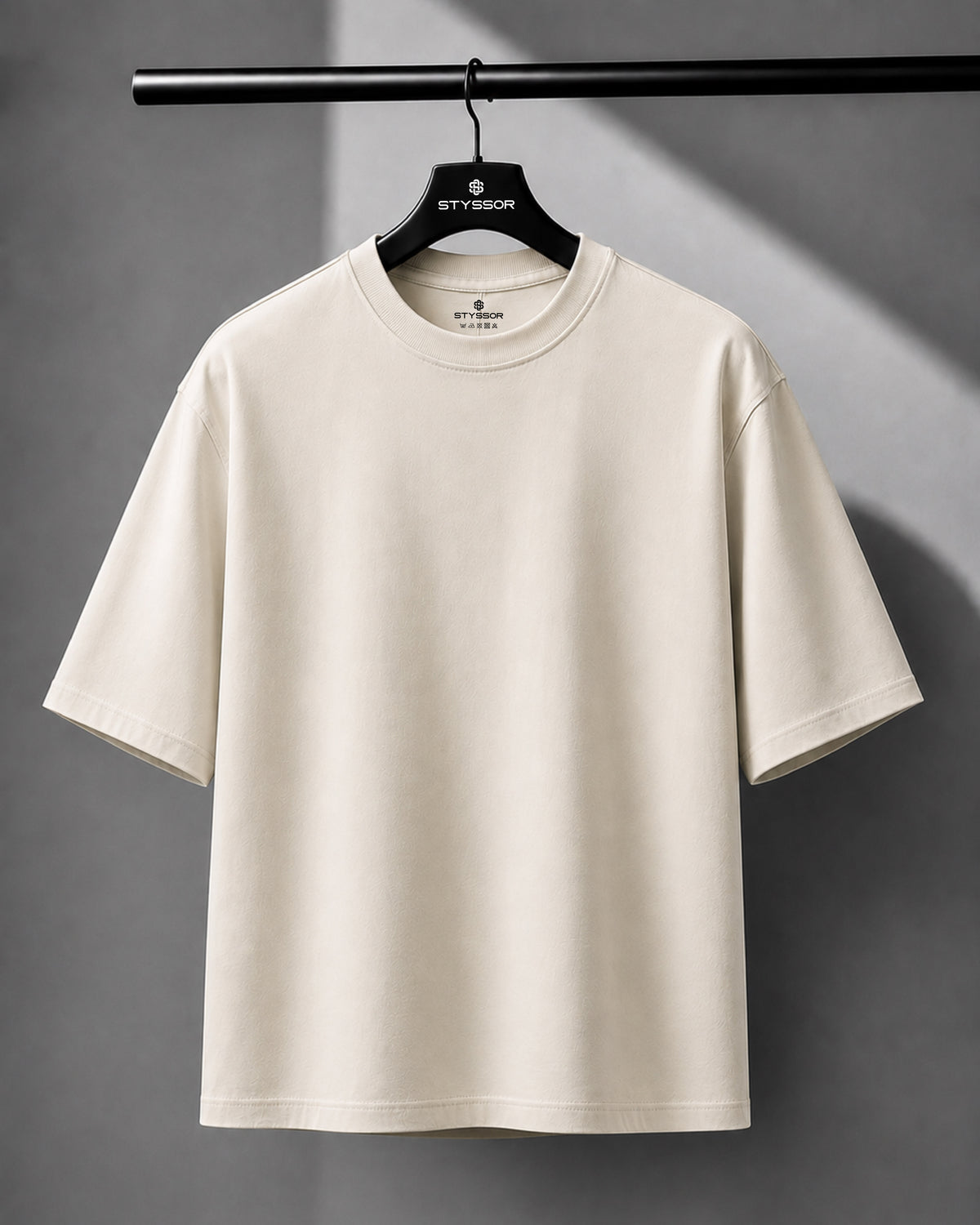 Off White Oversized Round Neck T-shirt