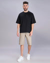 Black Oversized Round Neck T-shirt