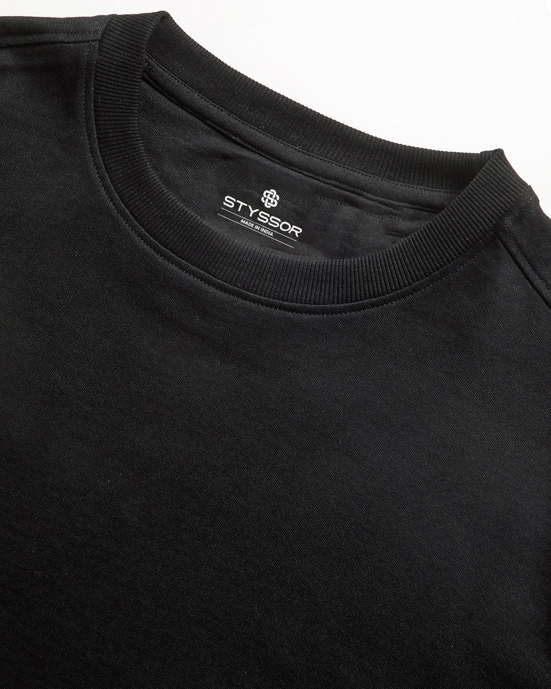Black Oversized Round Neck T-shirt
