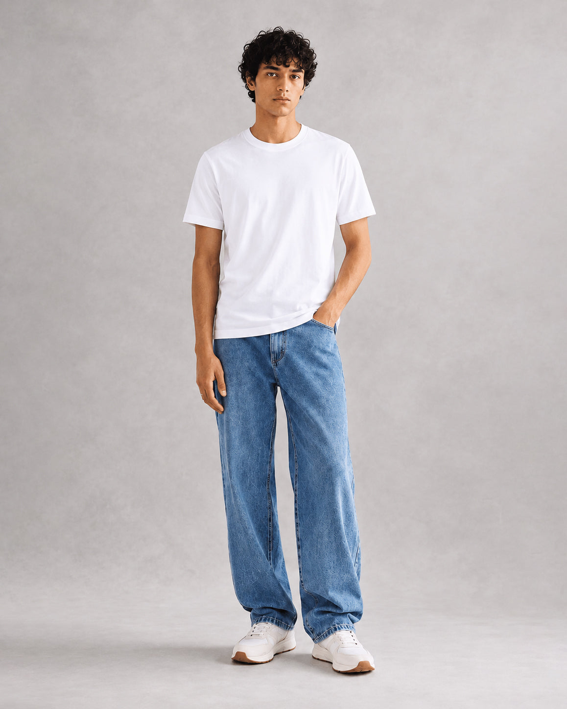 White Cotton Plain T-Shirt