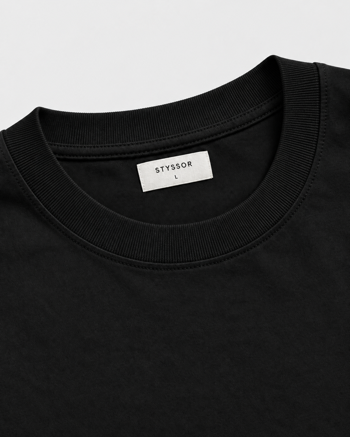 Black Cotton Plain T-Shirt