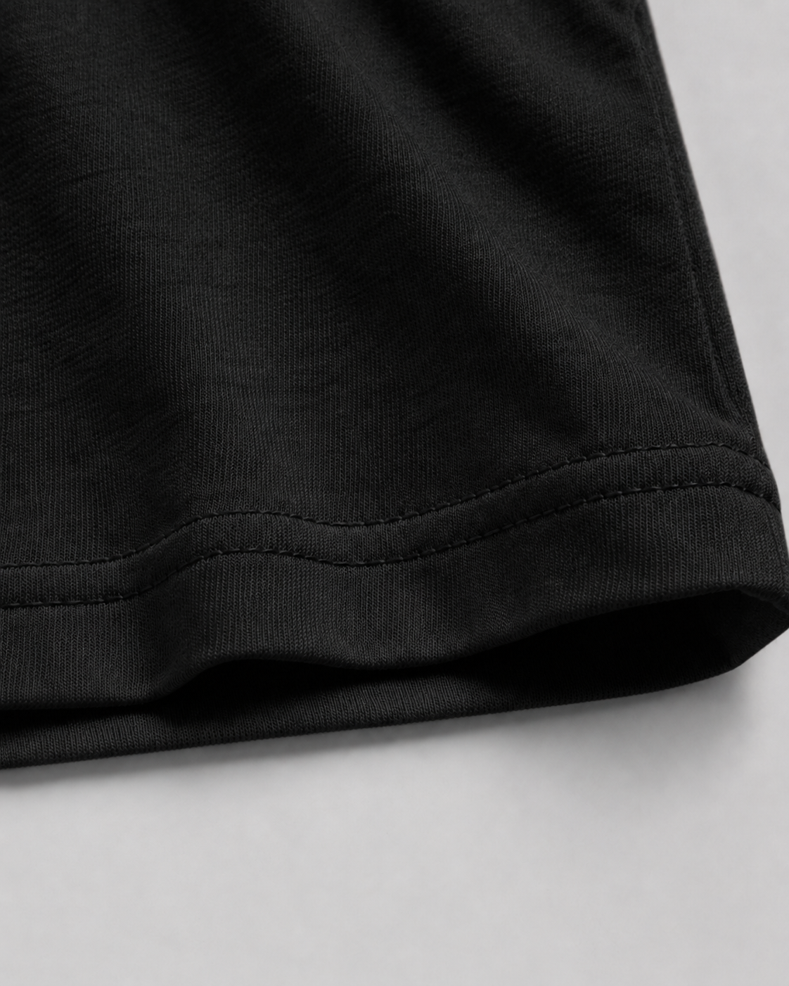 Black Cotton Plain T-Shirt