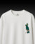 Cockatoo Wildlife Embroidery Oversized White T-Shirt