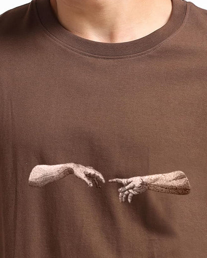 Creation of Adam Embroidered Oversized T-Shirt