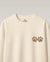 Dog Paw Wildlife Embroidery Oversized Off-White T-Shirt