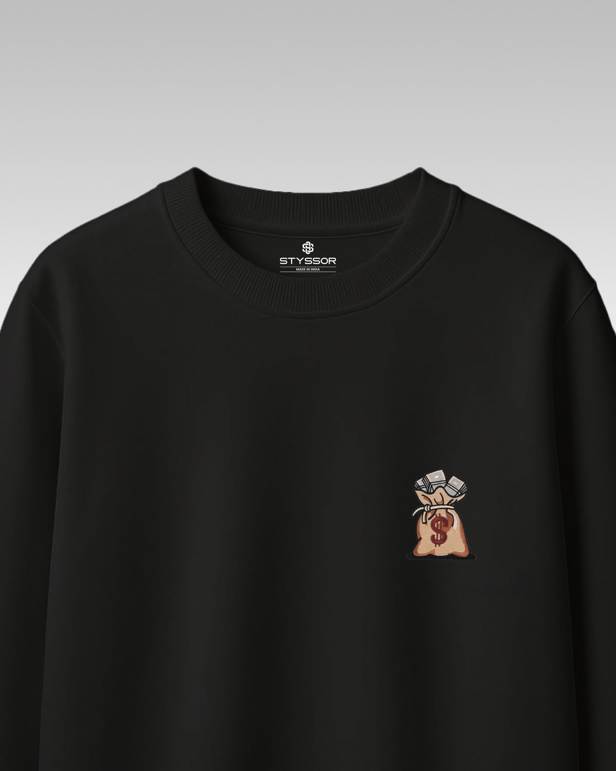 Dollar Bag Embroidery Oversized T-Shirt