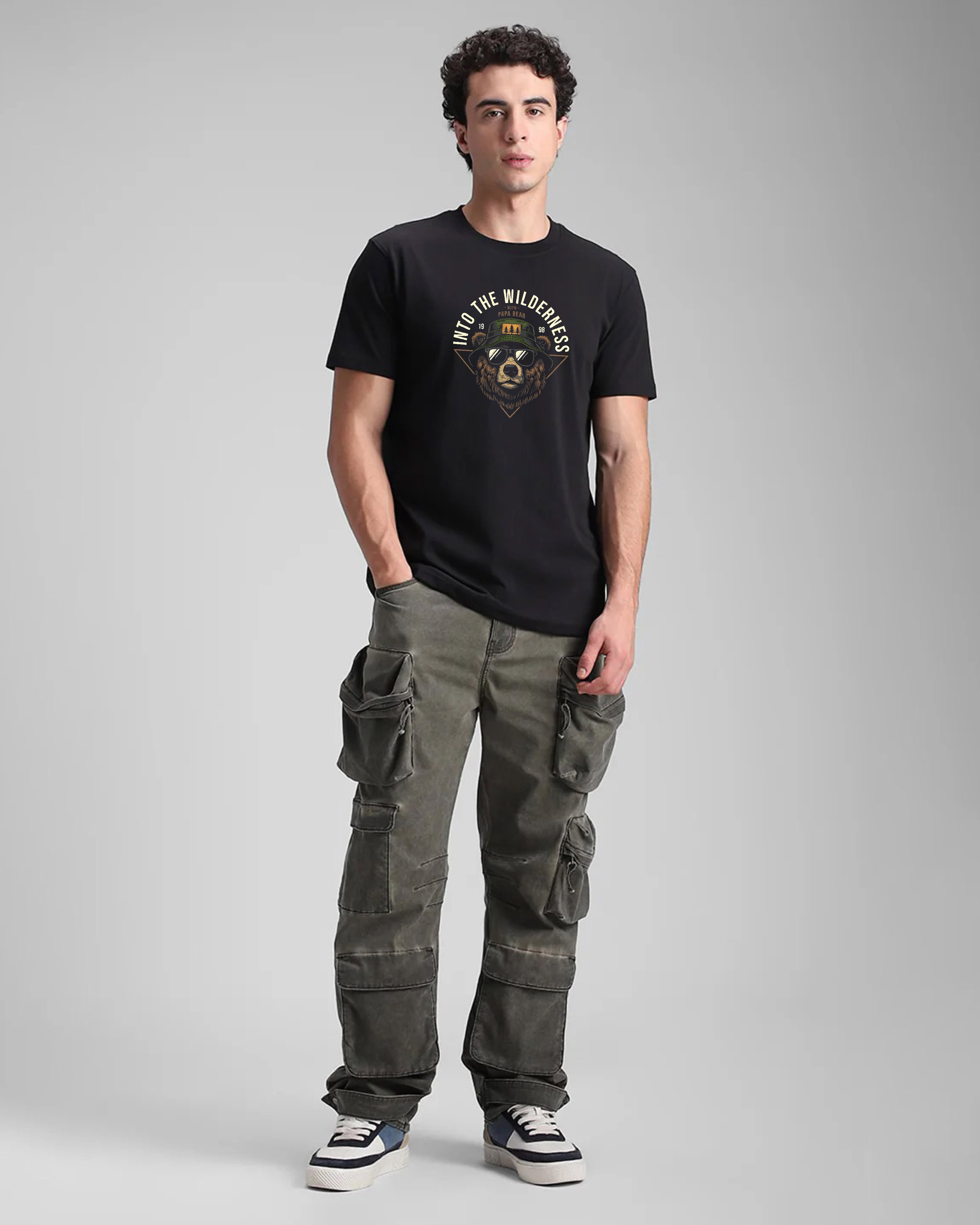 Into The Wilderness Black Printed T-shirt Order Now!