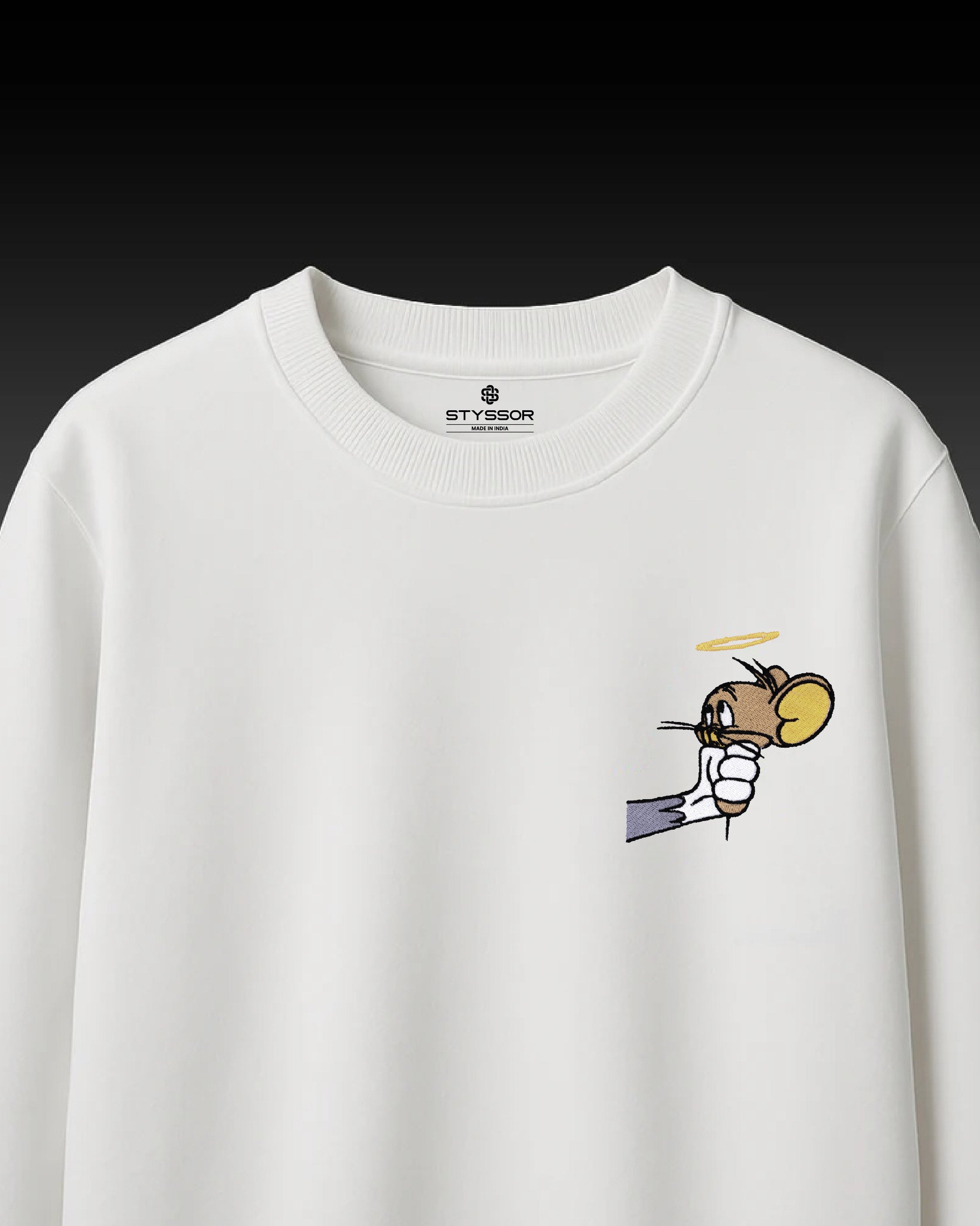 Jerry Embroidery Anime Oversized T-Shirt