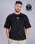 Judgment Chain Embroidery Black Oversized T-Shirt