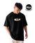 Just Relax Teddy Embroidery Black Oversized T-Shirt