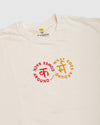 Karma Chakra Embroidery Off-White Oversized T-Shirt