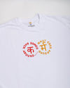 Karma Chakra Embroidery White Oversized T-Shirt