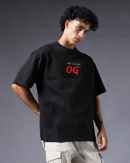 OG Embroidery Black Oversized T-Shirt Order Now!