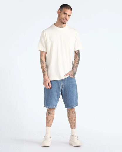 Off White Oversized Round Neck T-shirt