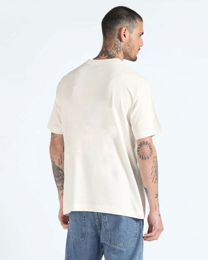 Off White Oversized Round Neck T-shirt