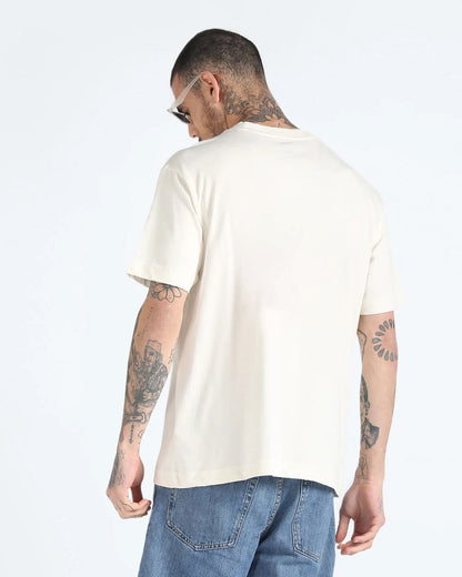Off White Oversized Round Neck T-shirt