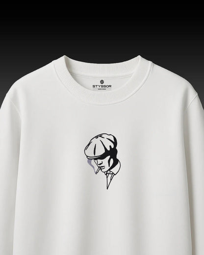 Peaky Blinders Embroidery White Oversized T-Shirt2