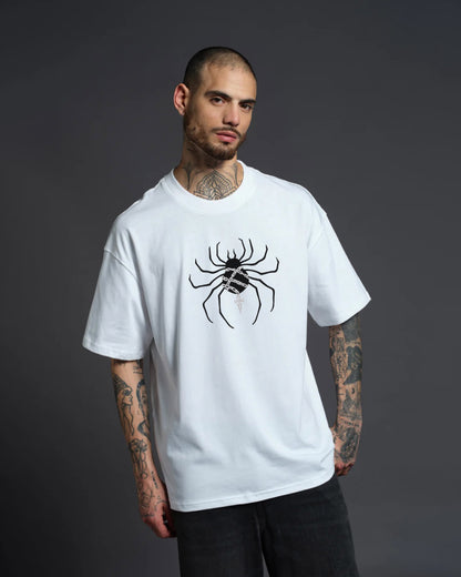 Phantom Troupe Embroidery White Oversized T-Shirt
