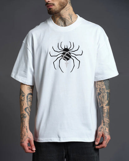 Shop Phantom Troupe Embroidery White Oversized T-Shirt