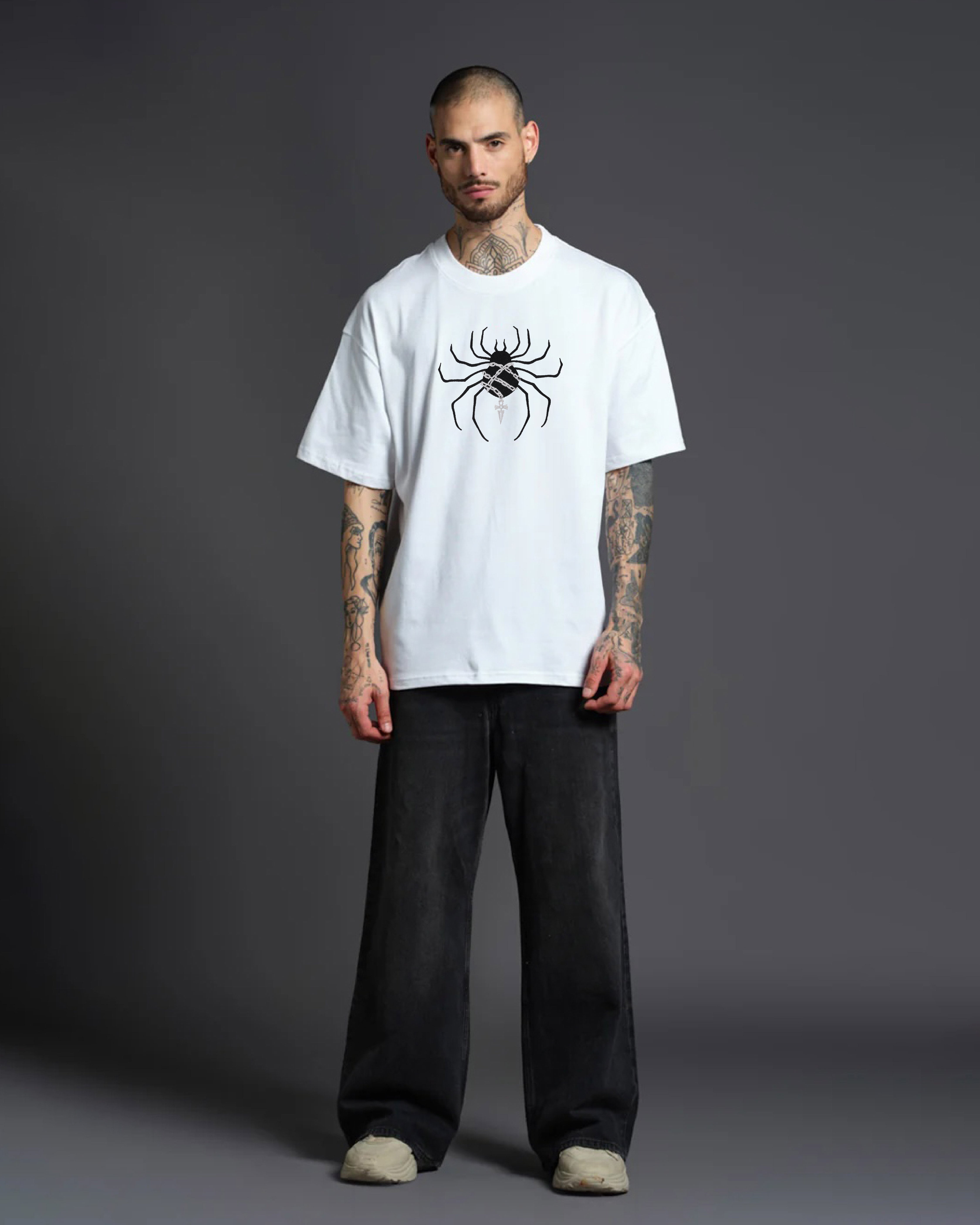 buy Phantom Troupe Embroidery White Oversized T-Shirt