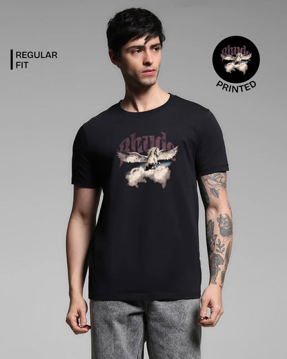 Rhude Black Printed T-shirt web