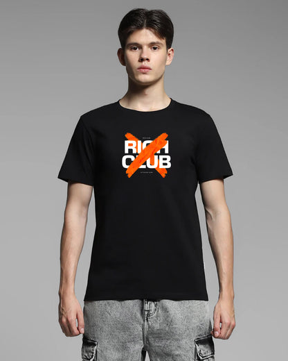 Buy Rich Club Black Printed T-shirt
