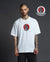 Samurai Warrior Embroidery White Oversized T-Shirt
