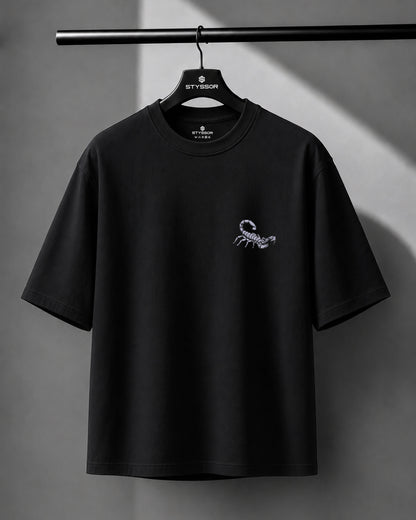 Scorpion Wildlife Embroidery Oversized T-Shirt
