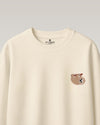 Sloth Wildlife Embroidery Oversized Off-White T-Shirt